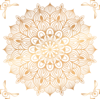 ramadan, aïd, arabe islamique est style mandala transparent. mandala png Contexte élément. abstrait d'or mandala. mandala png éléments