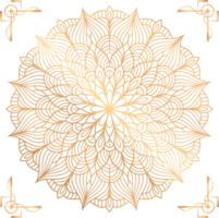 ramadan, aïd, arabe islamique est style mandala transparent. mandala png Contexte élément. abstrait d'or mandala. mandala png éléments