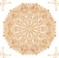 ramadan, aïd, arabe islamique est style mandala transparent. mandala png Contexte élément. abstrait d'or mandala. mandala png éléments