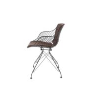 Chair with leather seat isolated png