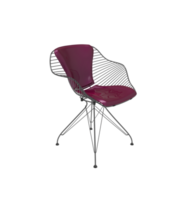 Chair with leather seat isolated png