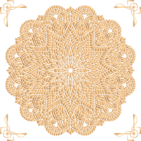 Ramadã, Eid, árabe islâmico leste estilo mandala transparente. mandala png fundo elemento. abstrato dourado mandala. mandala png elementos