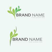 leaf logo design vector for nature symbol template editable,Green leaf logo ecology nature element vector icon.