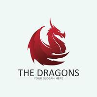 Dragon vector icon illustration