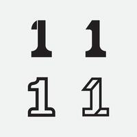 número uno logo y vector número diseño valores imágenes ilustración
