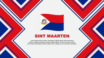 Sint Maarten Flag Abstract Background Design Template. Sint Maarten Independence Day Banner Wallpaper Vector Illustration. Sint Maarten Vector