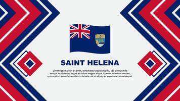 Saint Helena Flag Abstract Background Design Template. Saint Helena Independence Day Banner Wallpaper Vector Illustration. Saint Helena Design