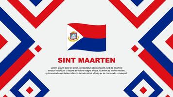 Sint Maarten Flag Abstract Background Design Template. Sint Maarten Independence Day Banner Wallpaper Vector Illustration. Sint Maarten Template