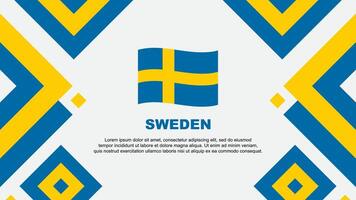 Sweden Flag Abstract Background Design Template. Sweden Independence Day Banner Wallpaper Vector Illustration. Sweden Template