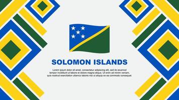 Solomon Islands Flag Abstract Background Design Template. Solomon Islands Independence Day Banner Wallpaper Vector Illustration. Solomon Islands