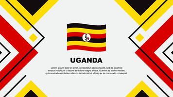 Uganda Flag Abstract Background Design Template. Uganda Independence Day Banner Wallpaper Vector Illustration. Uganda Illustration