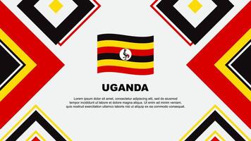 Uganda Flag Abstract Background Design Template. Uganda Independence Day Banner Wallpaper Vector Illustration. Uganda Independence Day