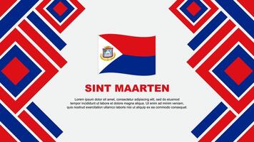 Sint Maarten Flag Abstract Background Design Template. Sint Maarten Independence Day Banner Wallpaper Vector Illustration. Sint Maarten