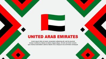 United Arab Emirates Flag Abstract Background Design Template. United Arab Emirates Independence Day Banner Wallpaper Vector Illustration. Template