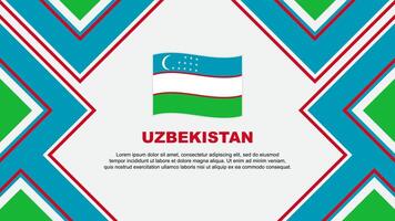Uzbekistan Flag Abstract Background Design Template. Uzbekistan Independence Day Banner Wallpaper Vector Illustration. Uzbekistan Vector