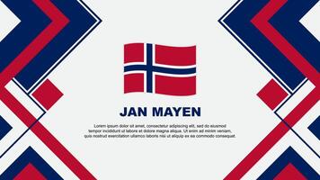 Jan Mayen Flag Abstract Background Design Template. Jan Mayen Independence Day Banner Wallpaper Vector Illustration. Jan Mayen Banner