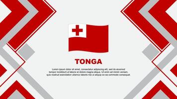 Tonga Flag Abstract Background Design Template. Tonga Independence Day Banner Wallpaper Vector Illustration. Tonga Banner