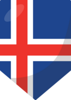 Iceland flag pennant 3D cartoon style. png