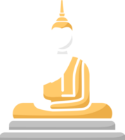 Boeddha icoon, Thailand vlak pictogrammen. png