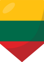 Lithuania flag pennant 3D cartoon style. png