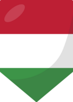 Hungary flag pennant 3D cartoon style. png