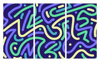 colorful irregular line art vector abstract background for 2024 festival