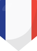 France flag pennant 3D cartoon style. png