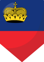 Liechtenstein Flagge Wimpel 3d Karikatur Stil. png