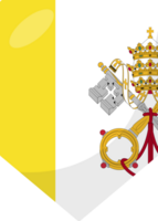 Vatican City flag pennant 3D cartoon style. png