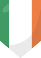Irlanda bandera banderín 3d dibujos animados estilo. png