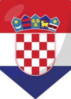 Croacia bandera banderín 3d dibujos animados estilo. png
