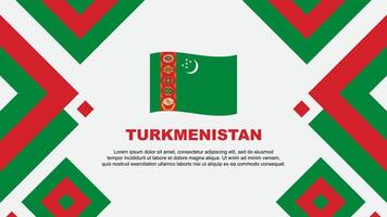 Turkmenistan Flag Abstract Background Design Template. Turkmenistan Independence Day Banner Wallpaper Vector Illustration. Turkmenistan Template