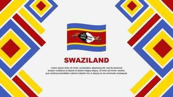 Swaziland Flag Abstract Background Design Template. Swaziland Independence Day Banner Wallpaper Vector Illustration. Swaziland