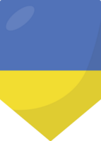 Ukraine flag pennant 3D cartoon style. png