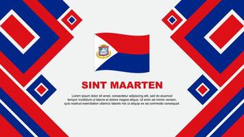 Sint Maarten Flag Abstract Background Design Template. Sint Maarten Independence Day Banner Wallpaper Vector Illustration. Sint Maarten Cartoon