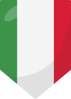 Itália bandeira galhardete 3d desenho animado estilo. png