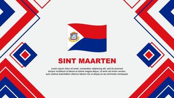 Sint Maarten Flag Abstract Background Design Template. Sint Maarten Independence Day Banner Wallpaper Vector Illustration. Sint Maarten Background