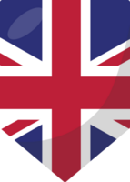 UK bandiera bandierina 3d cartone animato stile. png