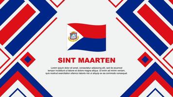 Sint Maarten Flag Abstract Background Design Template. Sint Maarten Independence Day Banner Wallpaper Vector Illustration. Sint Maarten Flag