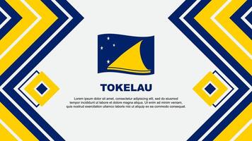 Tokelau Flag Abstract Background Design Template. Tokelau Independence Day Banner Wallpaper Vector Illustration. Tokelau Design