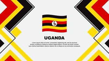 Uganda Flag Abstract Background Design Template. Uganda Independence Day Banner Wallpaper Vector Illustration. Uganda Banner