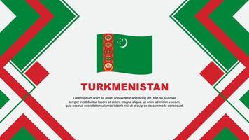 Turkmenistan Flag Abstract Background Design Template. Turkmenistan Independence Day Banner Wallpaper Vector Illustration. Turkmenistan Banner