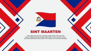 Sint Maarten Flag Abstract Background Design Template. Sint Maarten Independence Day Banner Wallpaper Vector Illustration. Sint Maarten Illustration