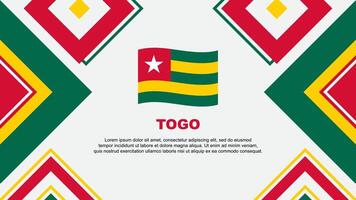 Togo Flag Abstract Background Design Template. Togo Independence Day Banner Wallpaper Vector Illustration. Togo Independence Day