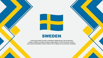 Sweden Flag Abstract Background Design Template. Sweden Independence Day Banner Wallpaper Vector Illustration. Sweden Banner