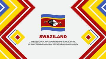 Swaziland Flag Abstract Background Design Template. Swaziland Independence Day Banner Wallpaper Vector Illustration. Swaziland Design