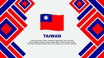 Taiwan Flag Abstract Background Design Template. Taiwan Independence Day Banner Wallpaper Vector Illustration. Taiwan