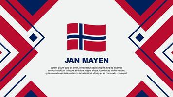 Jan Mayen Flag Abstract Background Design Template. Jan Mayen Independence Day Banner Wallpaper Vector Illustration. Jan Mayen Illustration