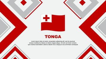 Tonga Flag Abstract Background Design Template. Tonga Independence Day Banner Wallpaper Vector Illustration. Tonga Independence Day