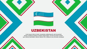 Uzbekistan Flag Abstract Background Design Template. Uzbekistan Independence Day Banner Wallpaper Vector Illustration. Uzbekistan Independence Day